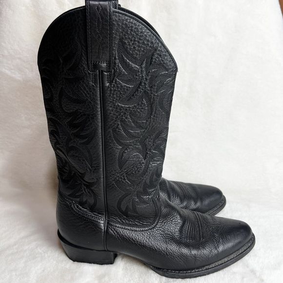 Ariat Other - Ariat Heritage R Toe Western Boots Black Leather Men’s 12 D #10002218